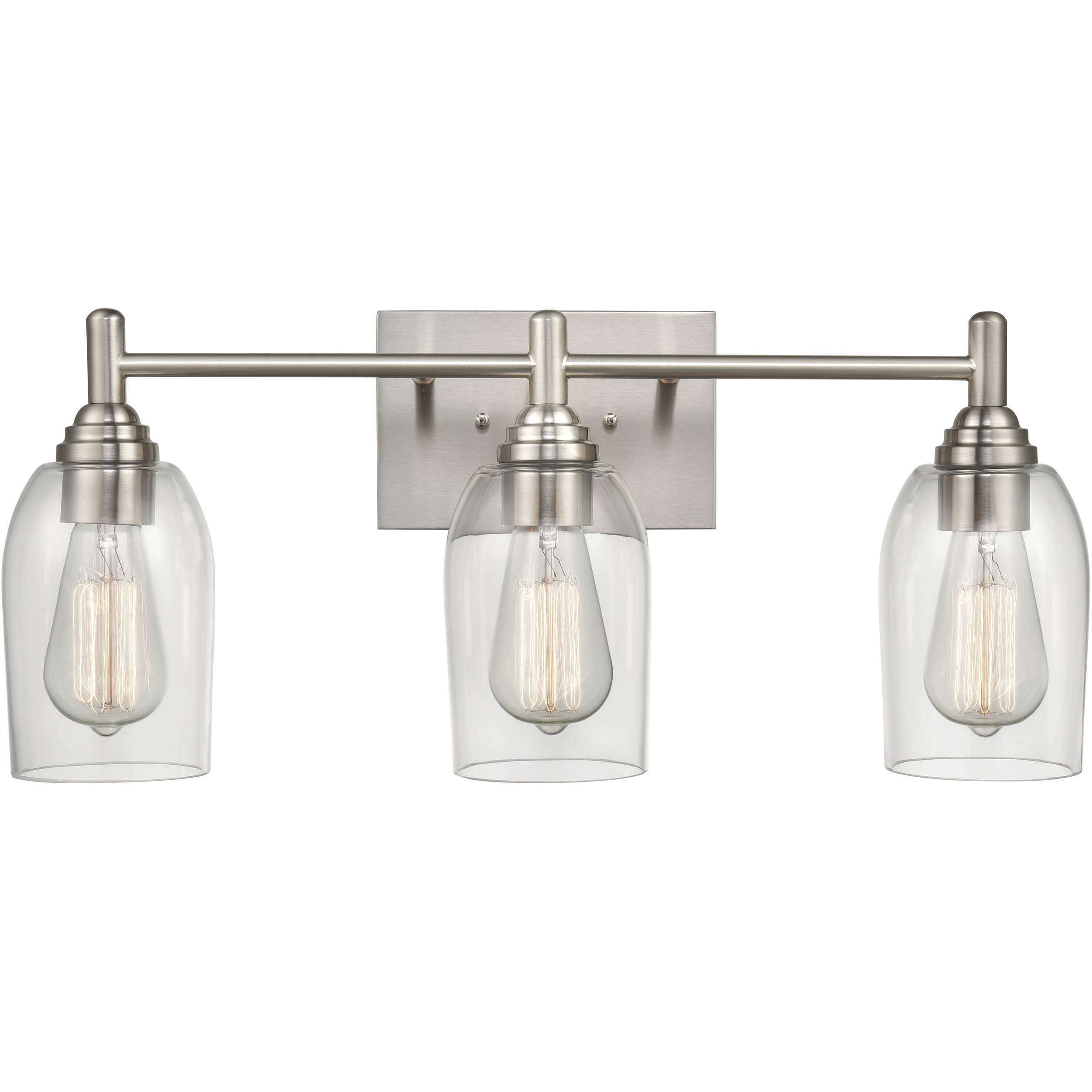 Arlett 3 Light 22 inch Brushed Nickel Bathroom Vanity Light Wall Light